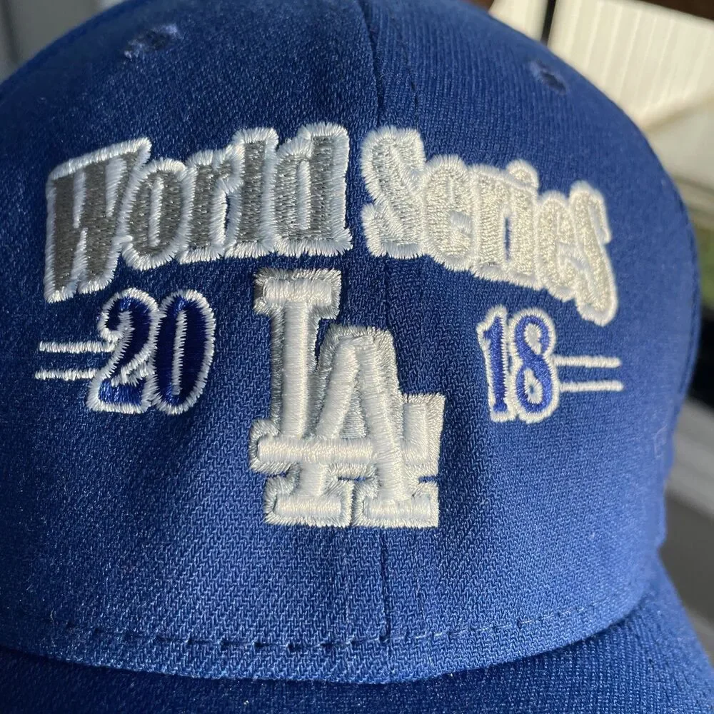 NWT New Era 39Thirty Stretch Hat; L - XL; Los Angeles Dodgers World Series 2018